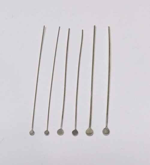 Judy Larson's Balled and Paddled Head Pins - , Findings & Components, Toggles & Clasps, Earwire & Headpin, Dapping, Dapping Jewelry, Butane Torch, Soldering, Solder, balled and paddle headpins